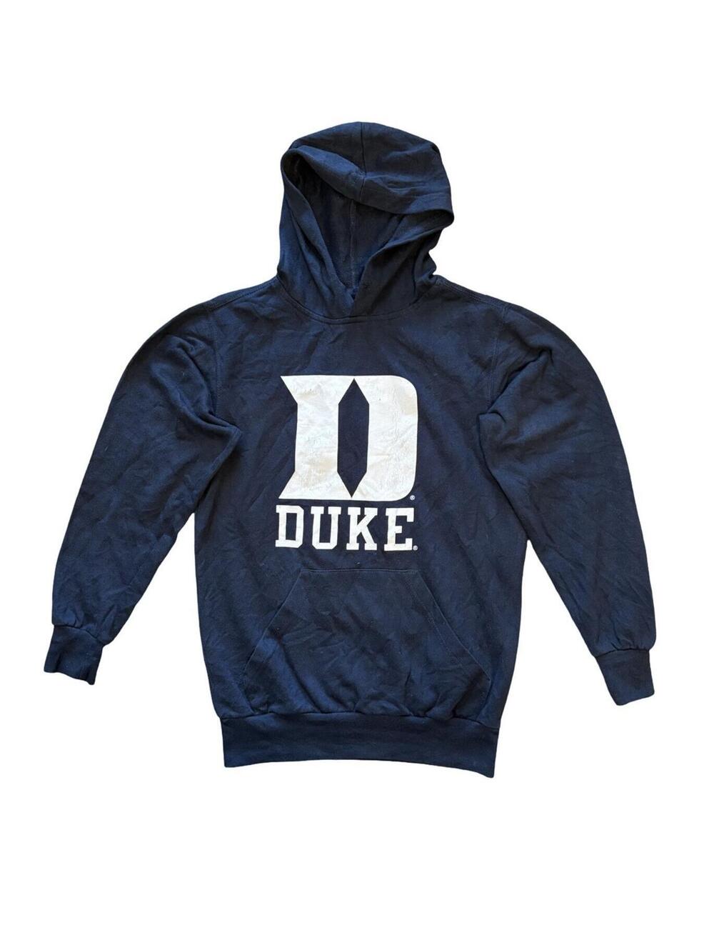 Duke Blue Devils Sweatshirt Men's Navy Blue Hooded Vintage Y2K Size Small